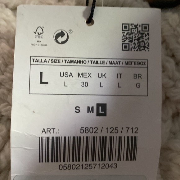 NWT Zara Cable Knit Chunky Sweater - Picture 8 of 9